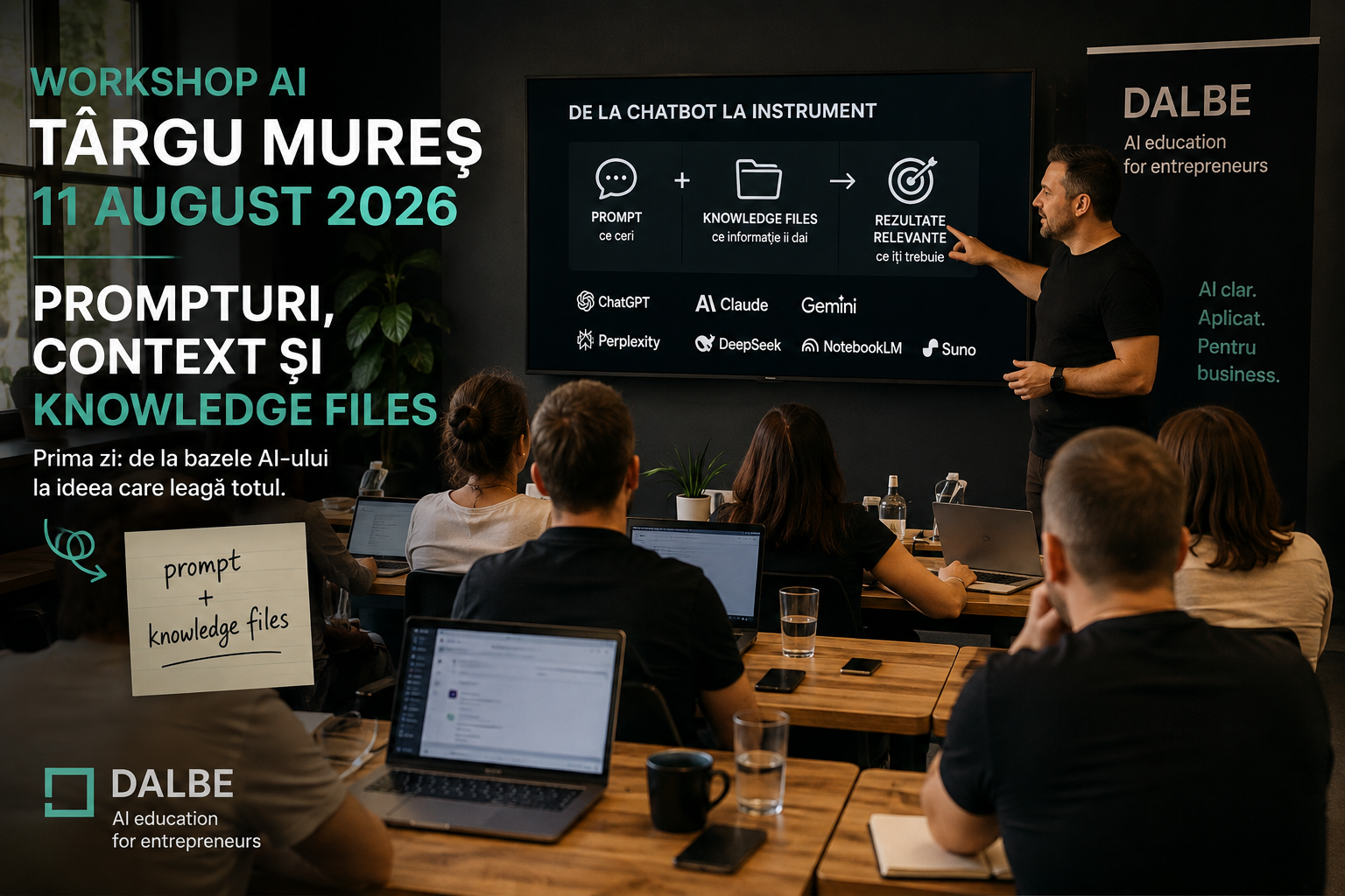 AI Workshop in Târgu Mureș, August 11, 2026: prompts, context and knowledge